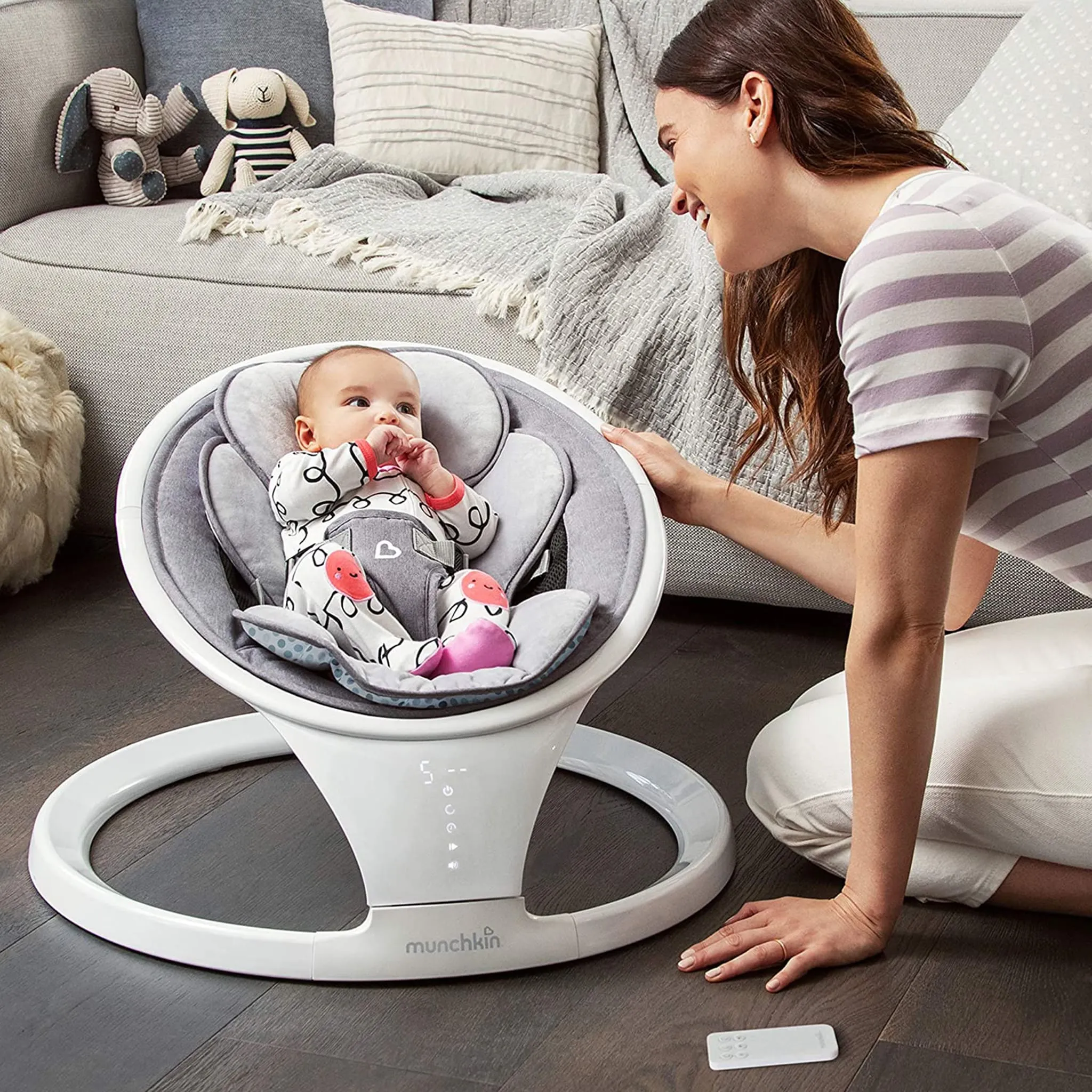 Munchkin Siège Berçant Munchkin Swing Bluetooth - Gris