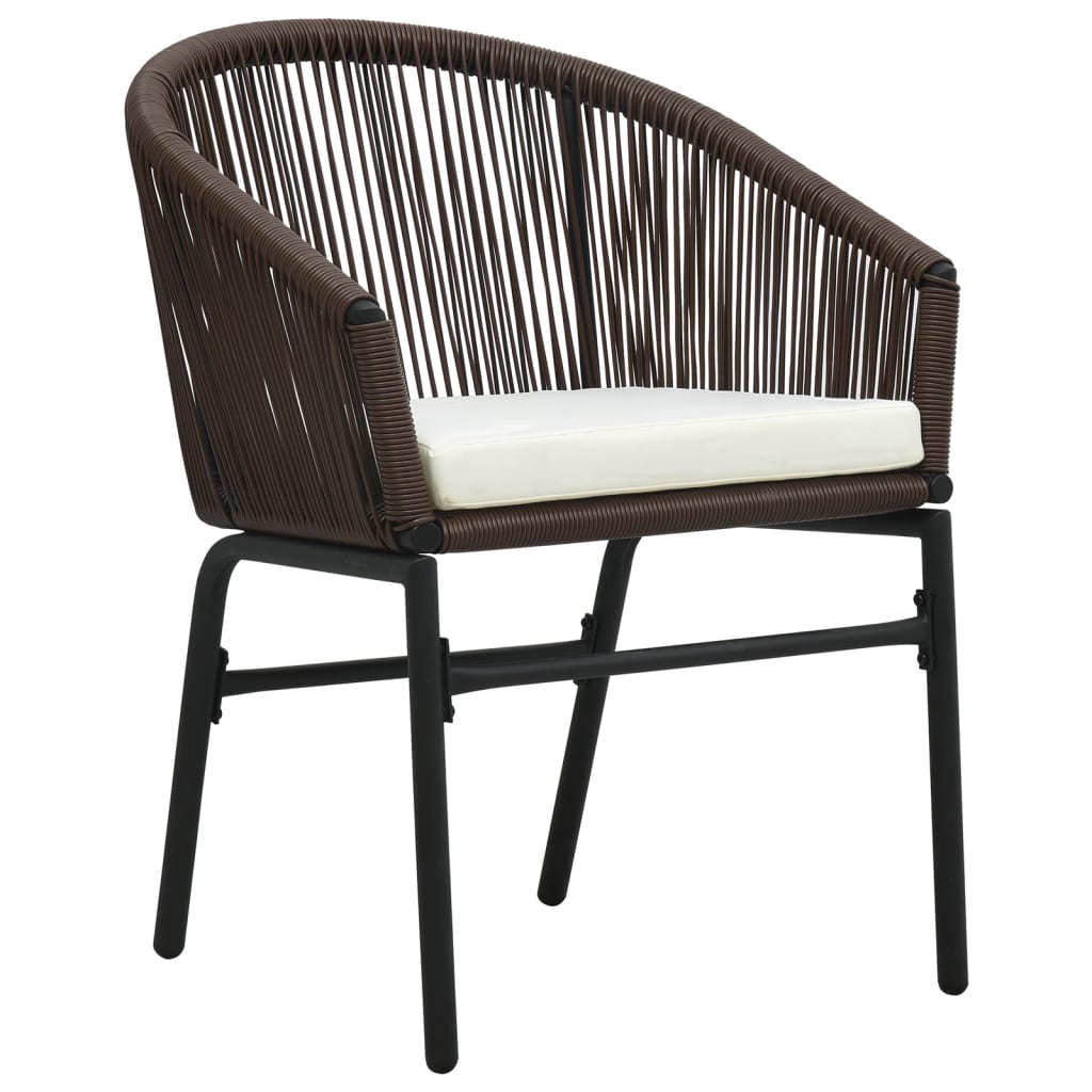 Ensemble de salle à manger de jardin meuble extérieur 7 pièces marron