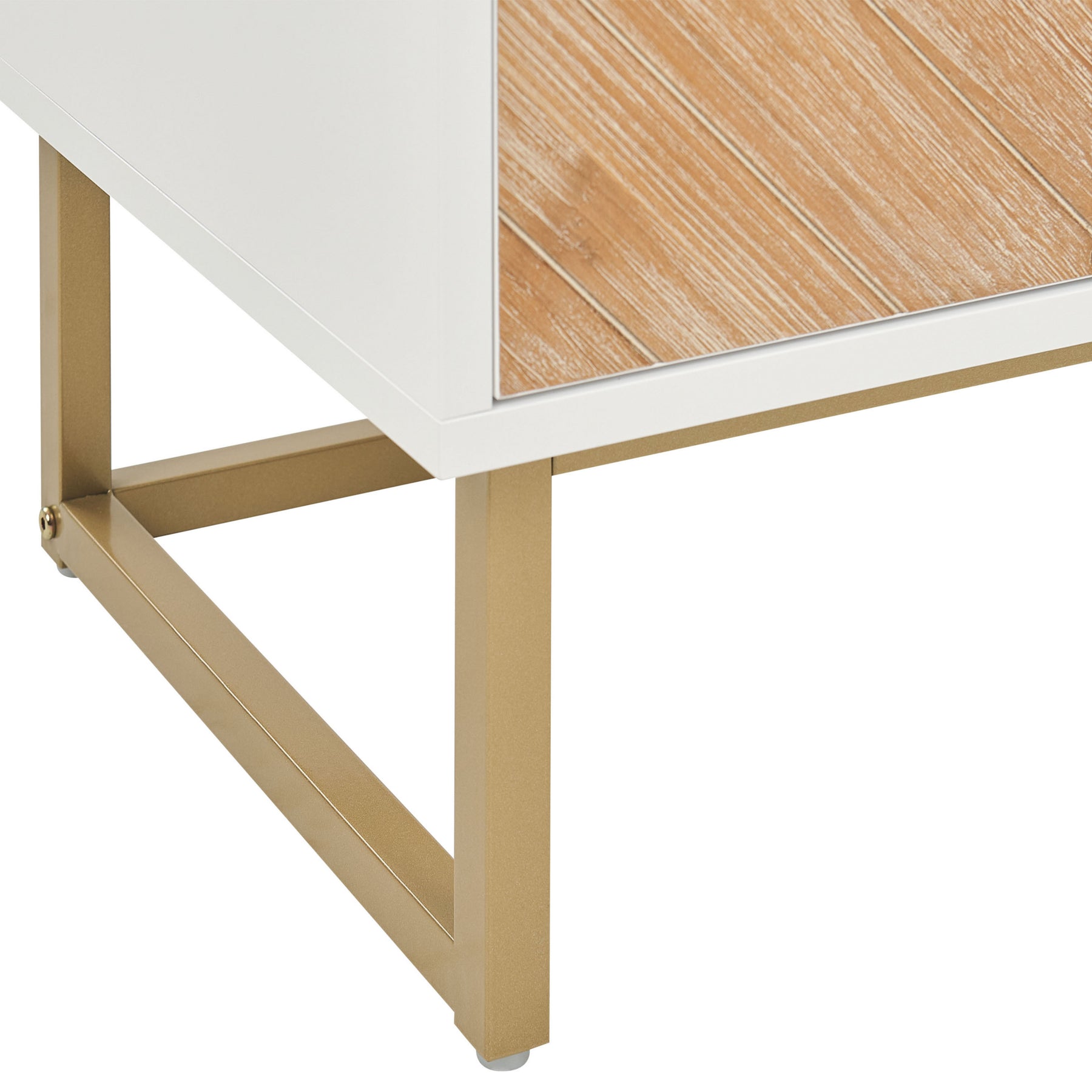 Beliani - ALASKA - Dressoir - Lichtbruin|Wit - Hout