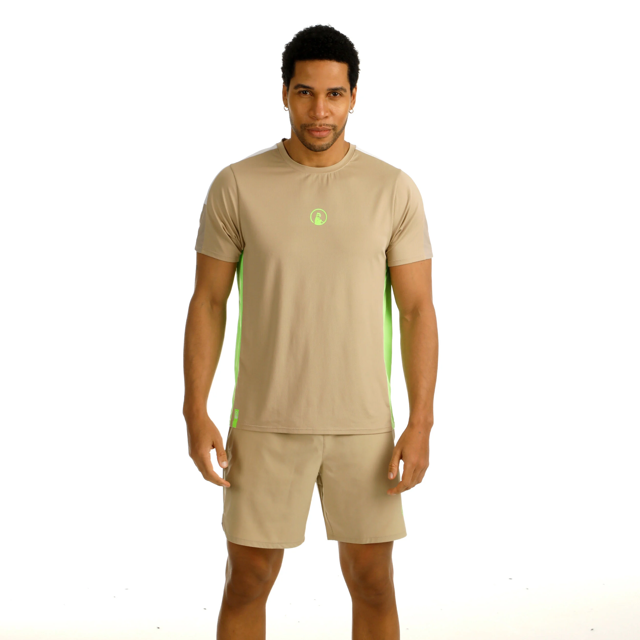 Quiet Please Wild Receiver Verti T-shirt Hommes - Beige , Multicouleur