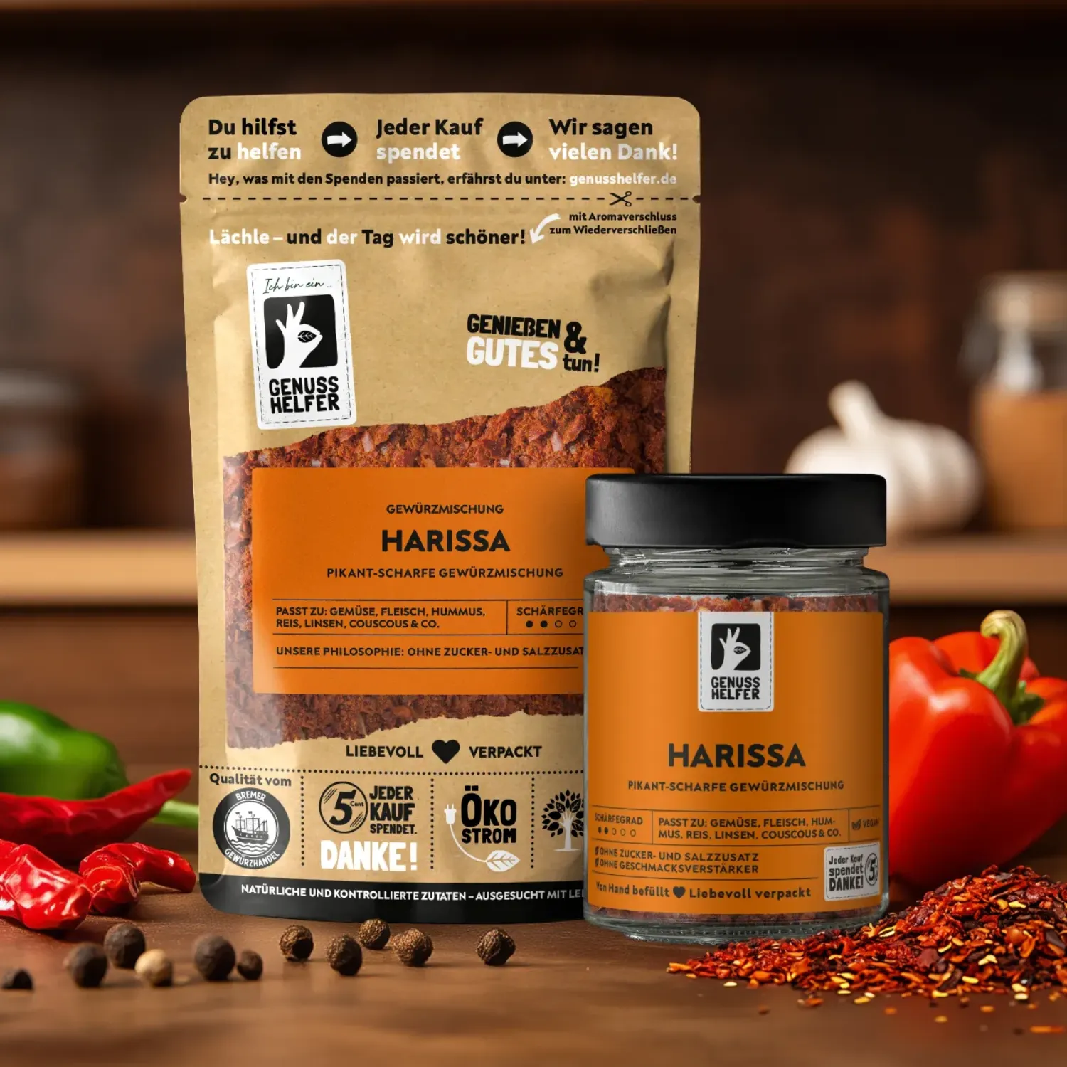 Harissa, geschrotet, 3er Pack