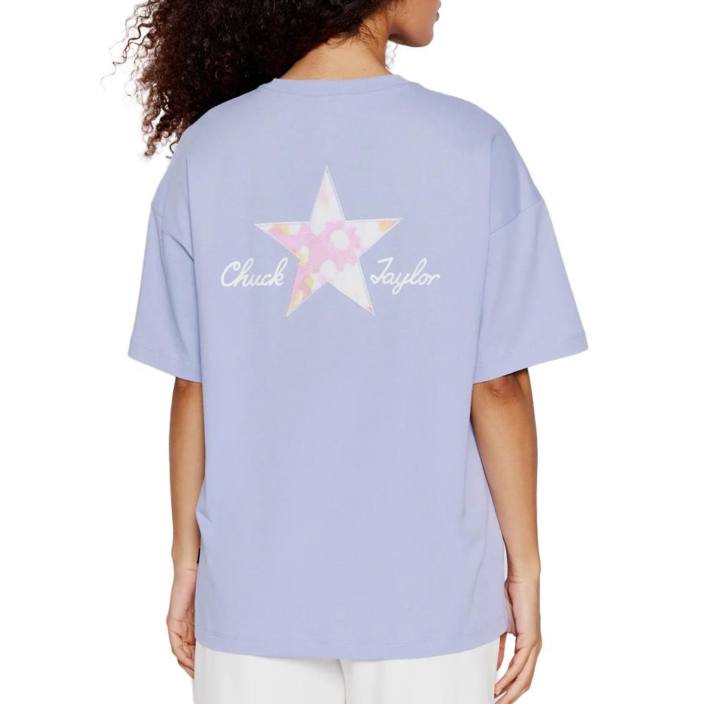 Converse T-shirt Mauve Femme Converse Infill Star