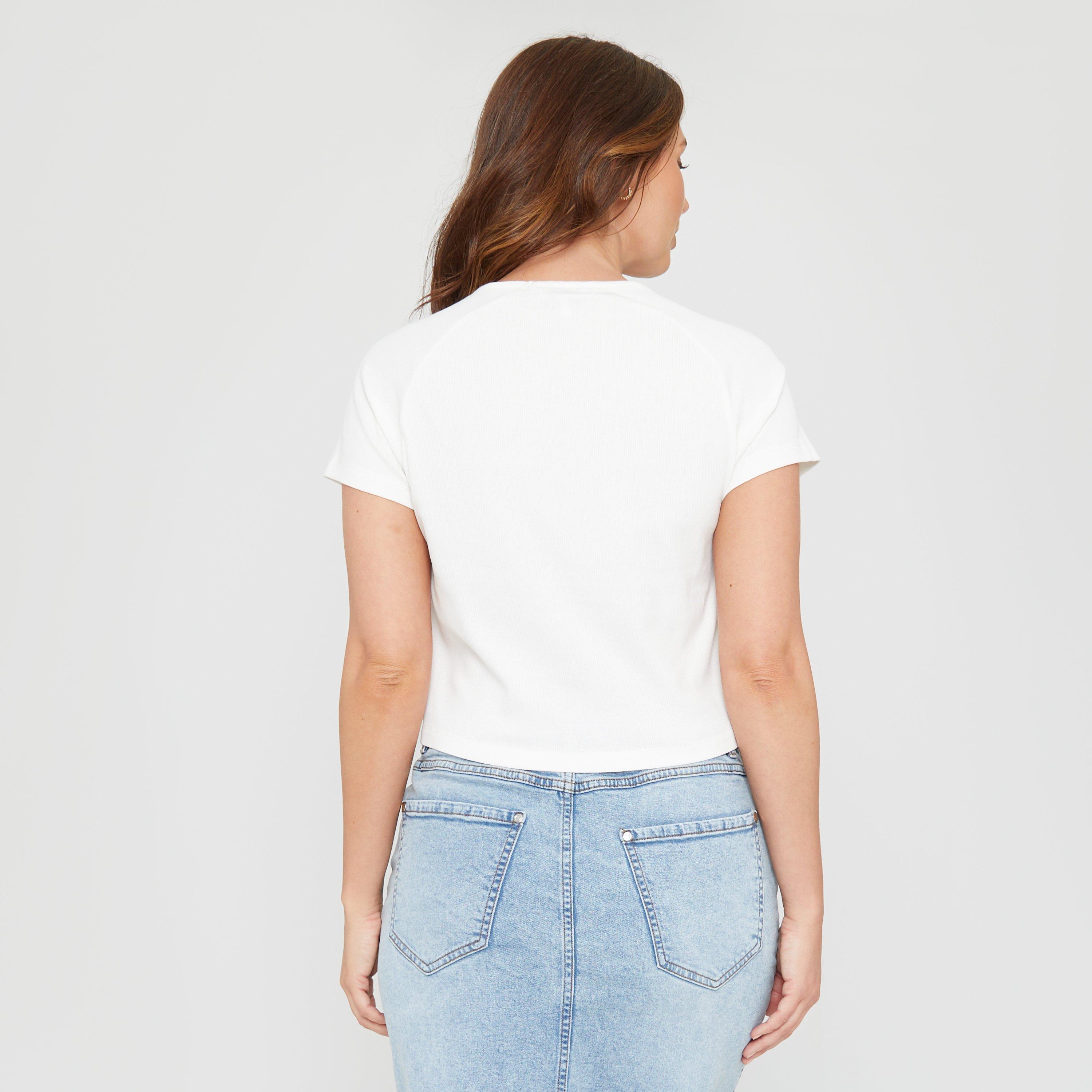 Be You BeYou Ruched Rib Top Womens