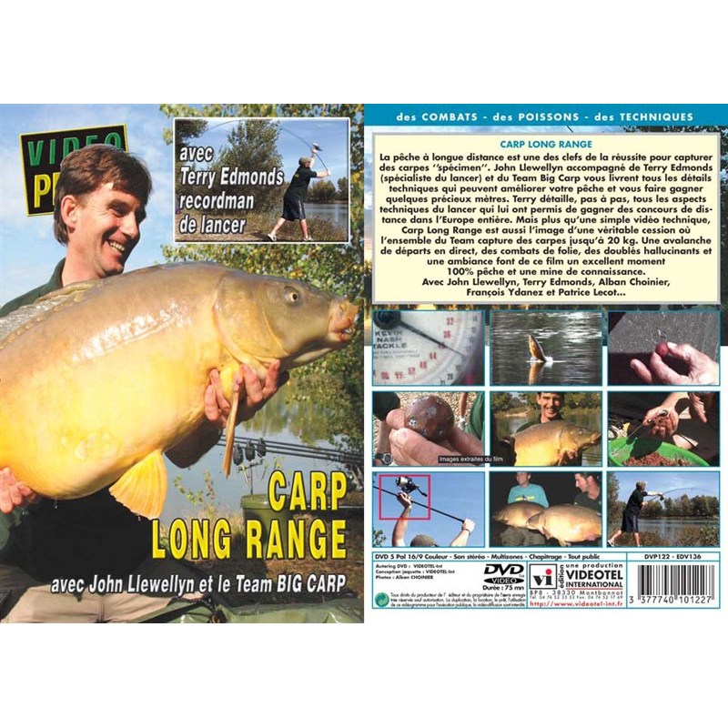 Dvd - Carp Long Range Avec John Llewellyn, Terry Edmonds, Alban Choinier, François Ydanez