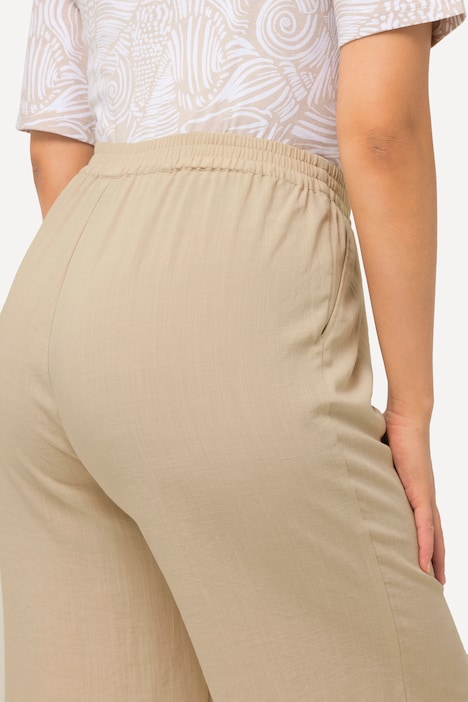 Culotte, wadenlang, weites Bein, Elastikbund
