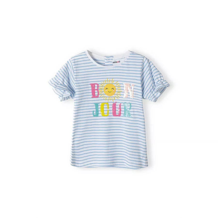 MINOTI T-Shirt und Shorts Set RosaWeiß