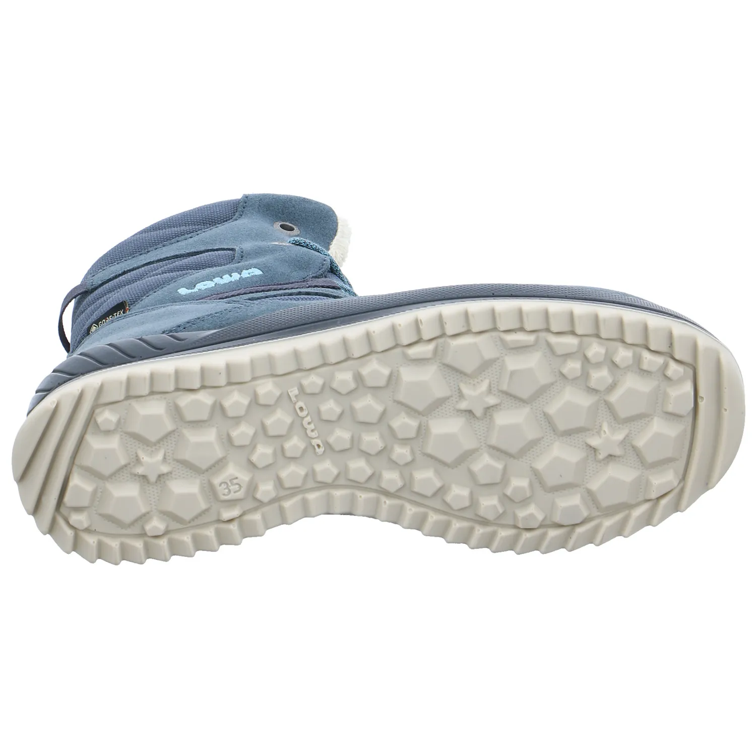 LOWA Mädchen-Snowboot Membrane Petrol Textil  Winter-Sneaker, high