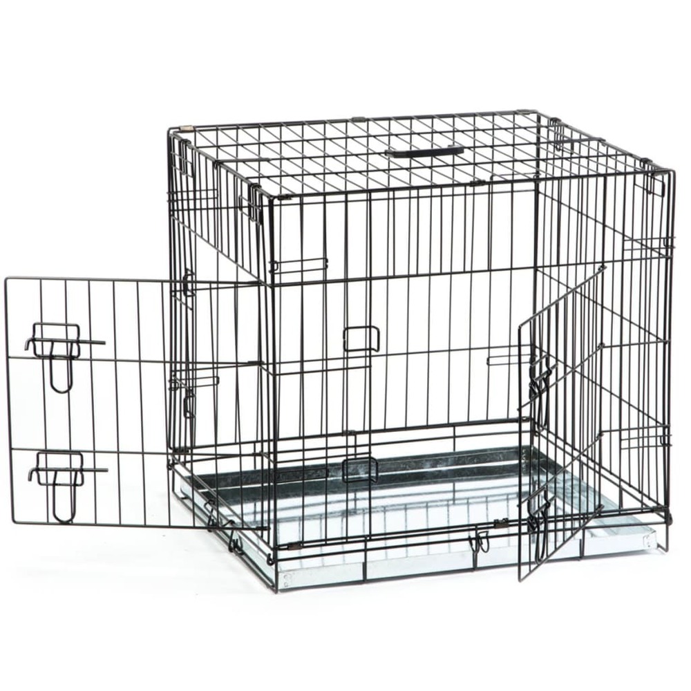Cage pour chiens 63 x 55 x 61 cm noir
