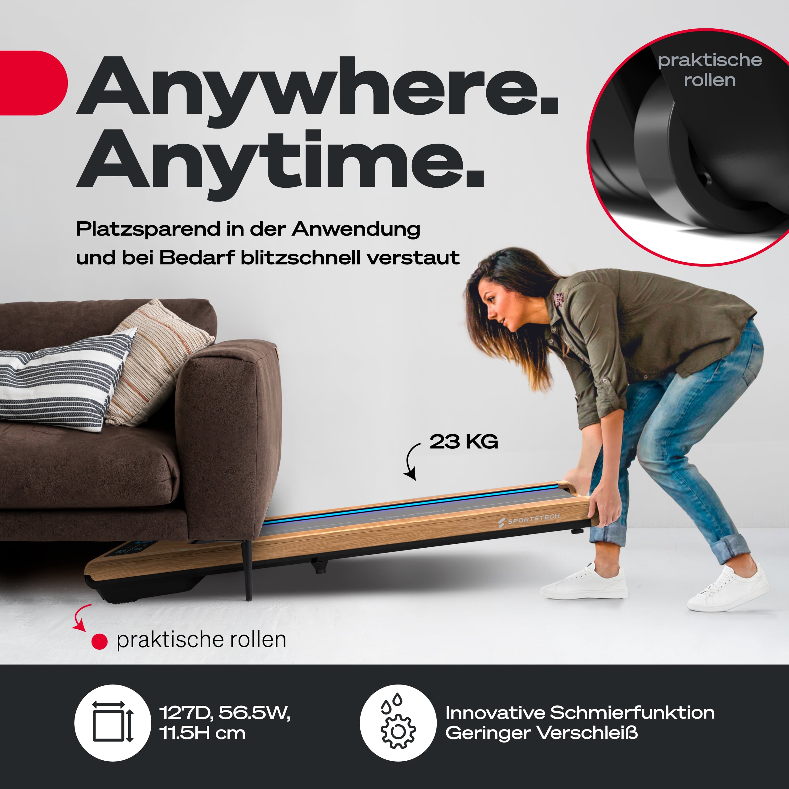 sWalk Laufband - helle Holzoptik Vorführgerät