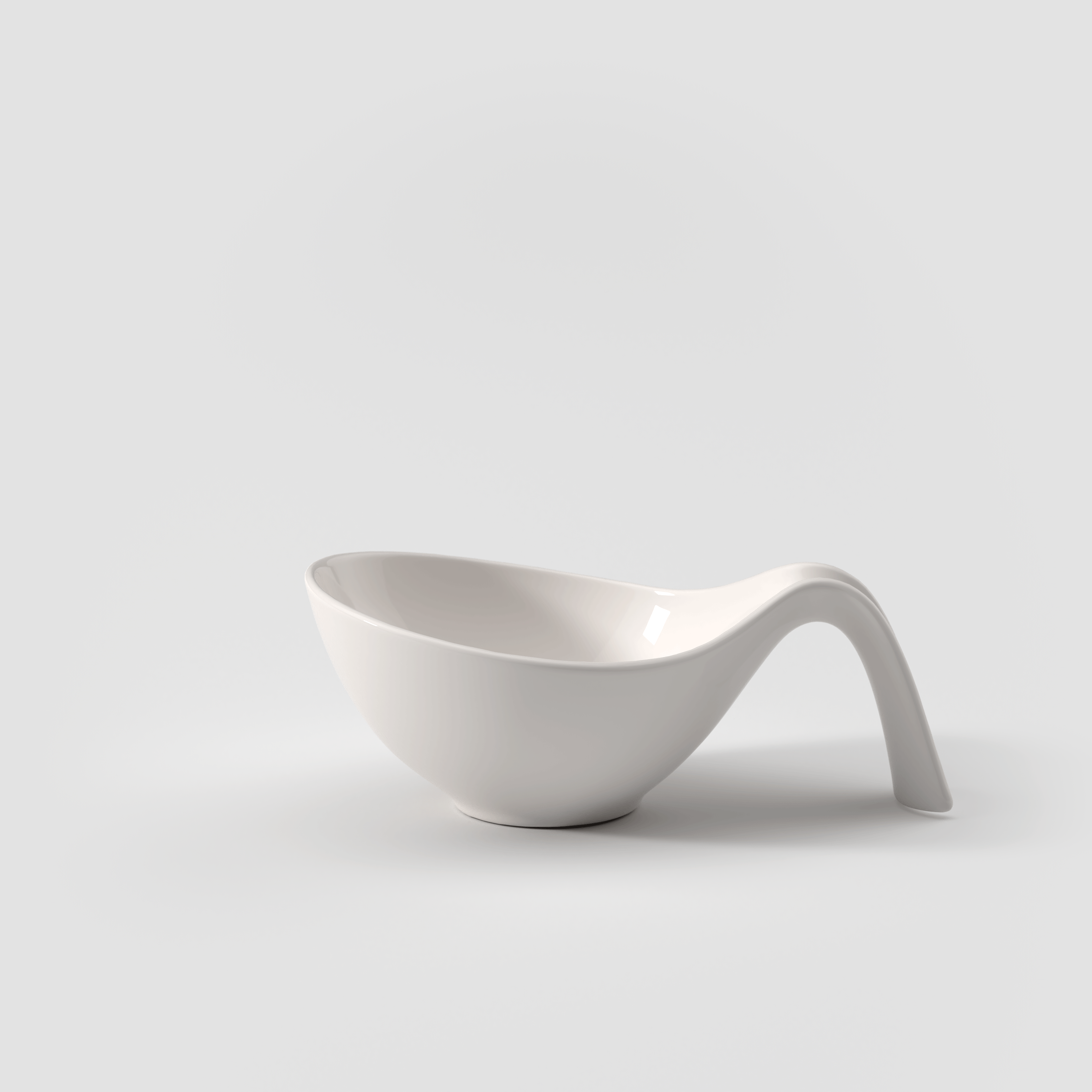 Flow Cereal bowl White, 14.3 oz, Premium Porcelain
