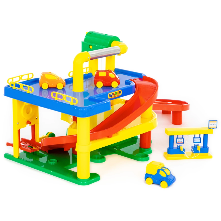 WADER QUALITY TOYS Garage Nr. 1 mit Autos