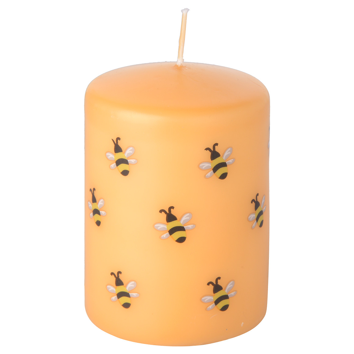 My Home Kerzen mit Bienen-Motiven dunkelgelb