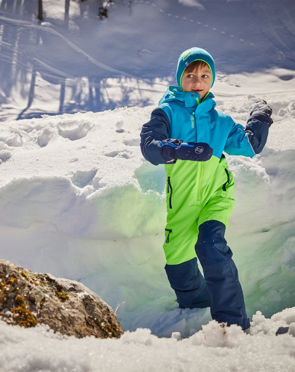 SchneeanKids HALLINGDAL in lime/blue/night sky
