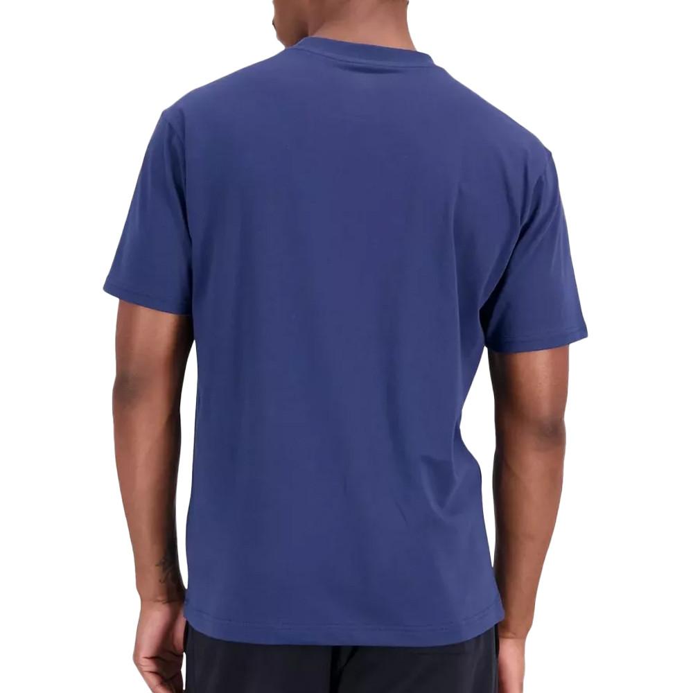 New Balance T-shirt Marine Homme New Balance Essentials Stacked