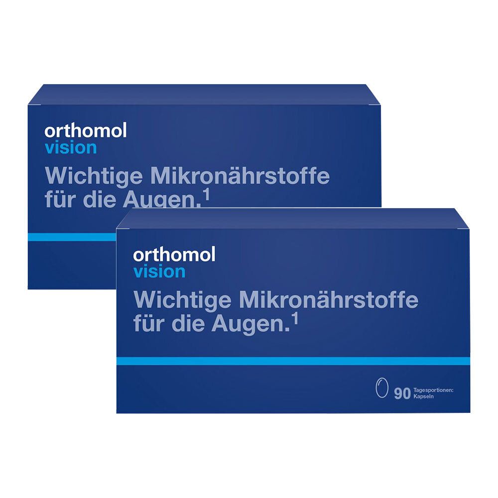 Orthomol Vision - wichtige Mikronährstoffe für die Augen - Nahrungsergänzung mit Lutein, Zeaxanthin, Omega-3-Fettsäure – Kapseln