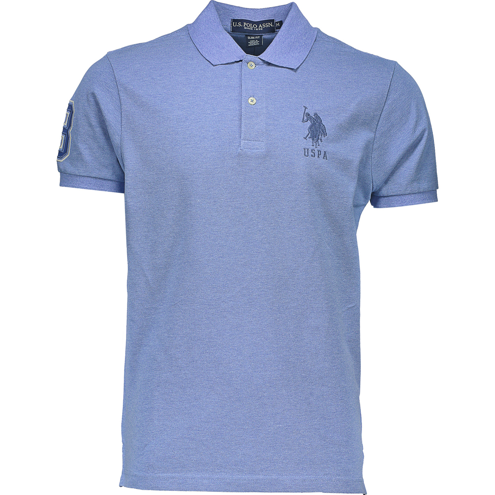 U.S. Polo Assn. Herren-Poloshirt Pique L, blau