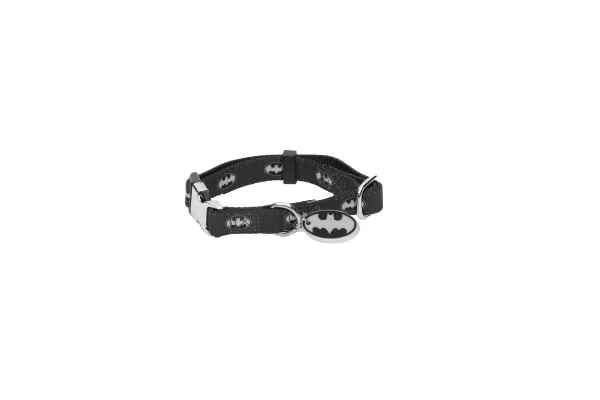 Paw Love - Batman Hundehalsbånd (L/XL) - Sort/grå
