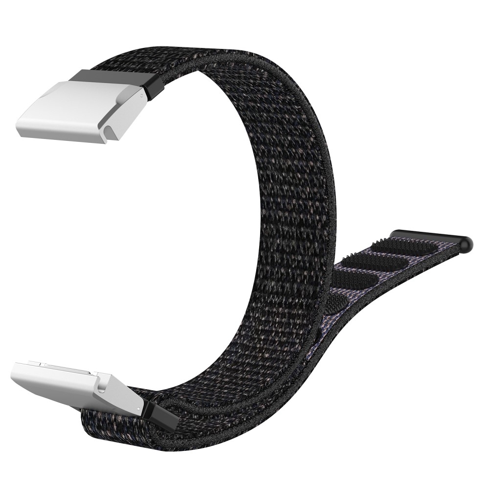 Garmin Nylon Klettverschluss Ersatz Armband mit 20mm Schnellverschluss (Gelenkumfang 197-257mm) - Schwarz