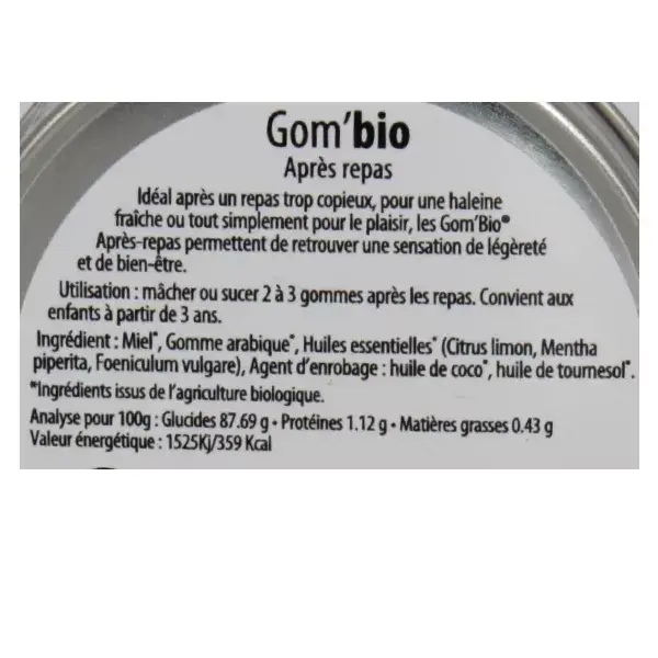 Eolésens Gom'Bio Après Repas Bio 45g