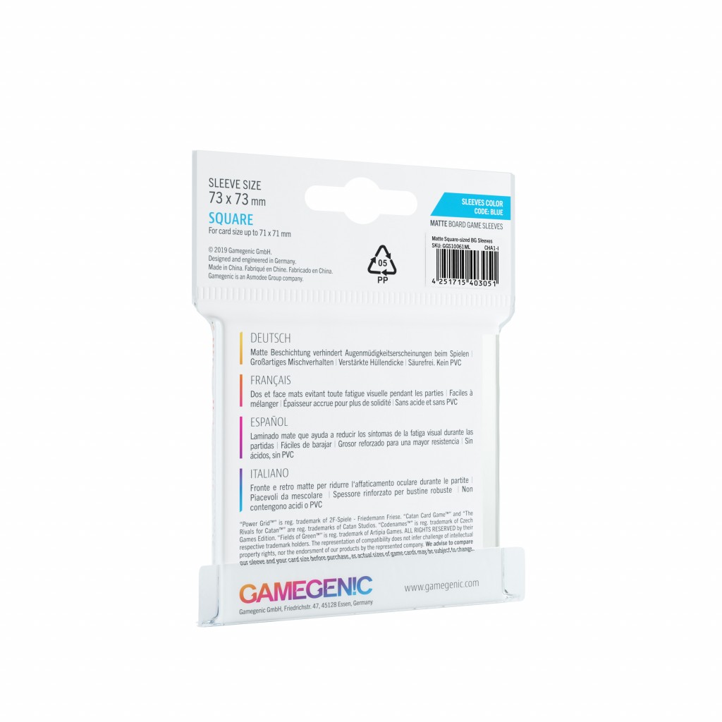Gamegenic - 50 Matte Sleeves - 73x73