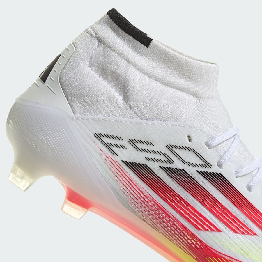 adidas F50 Elite Mid FG Pure Victory - Blanc/Lucid Red/Jaune Femme