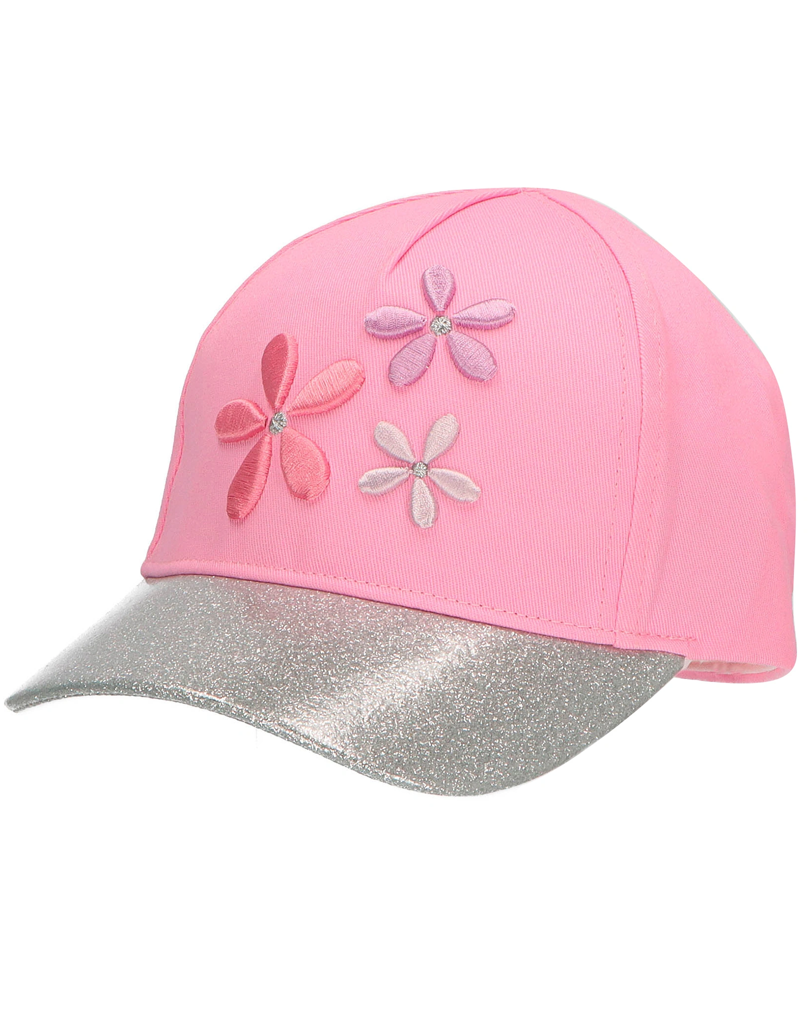 Basecap BLÜMCHEN in rosa/silber