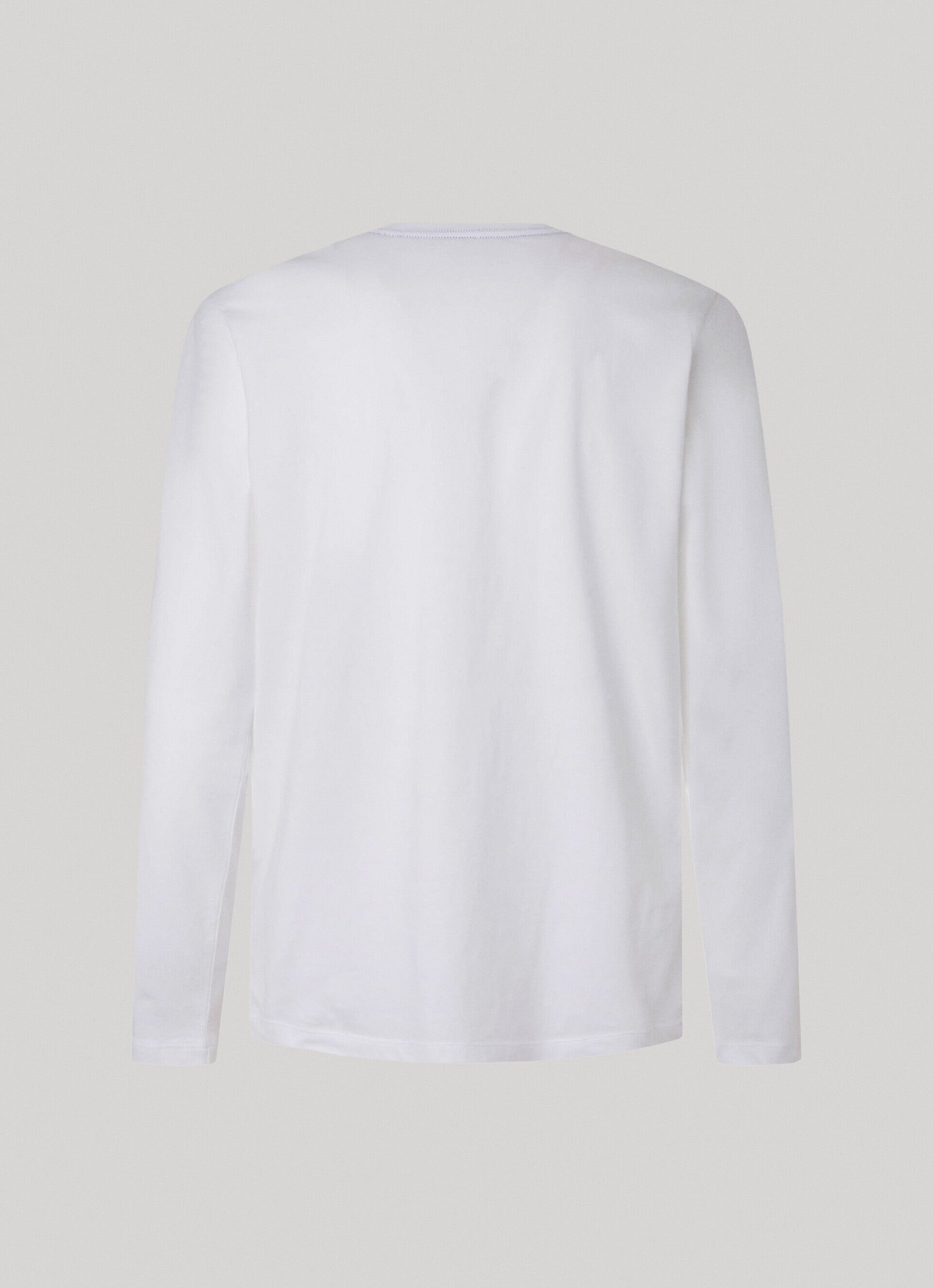 Camiseta de algodão com logotipo estampado - branca