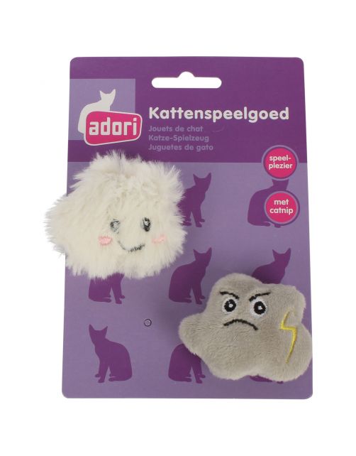 Adori Cloud 2-Pack - Kattenspeelgoed - 6.5x6 cm Assorti