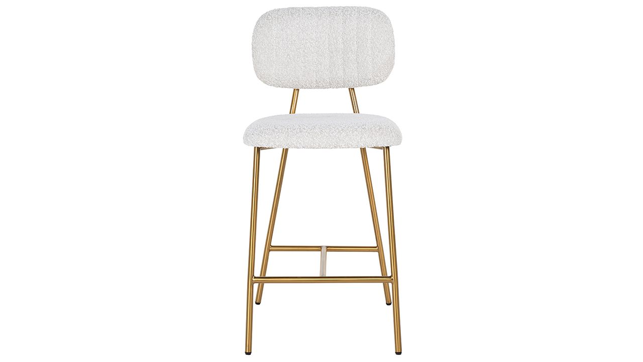 Barstoel 210692 White Bouclé Xenia B45.5 x D54 x H96.5 cm