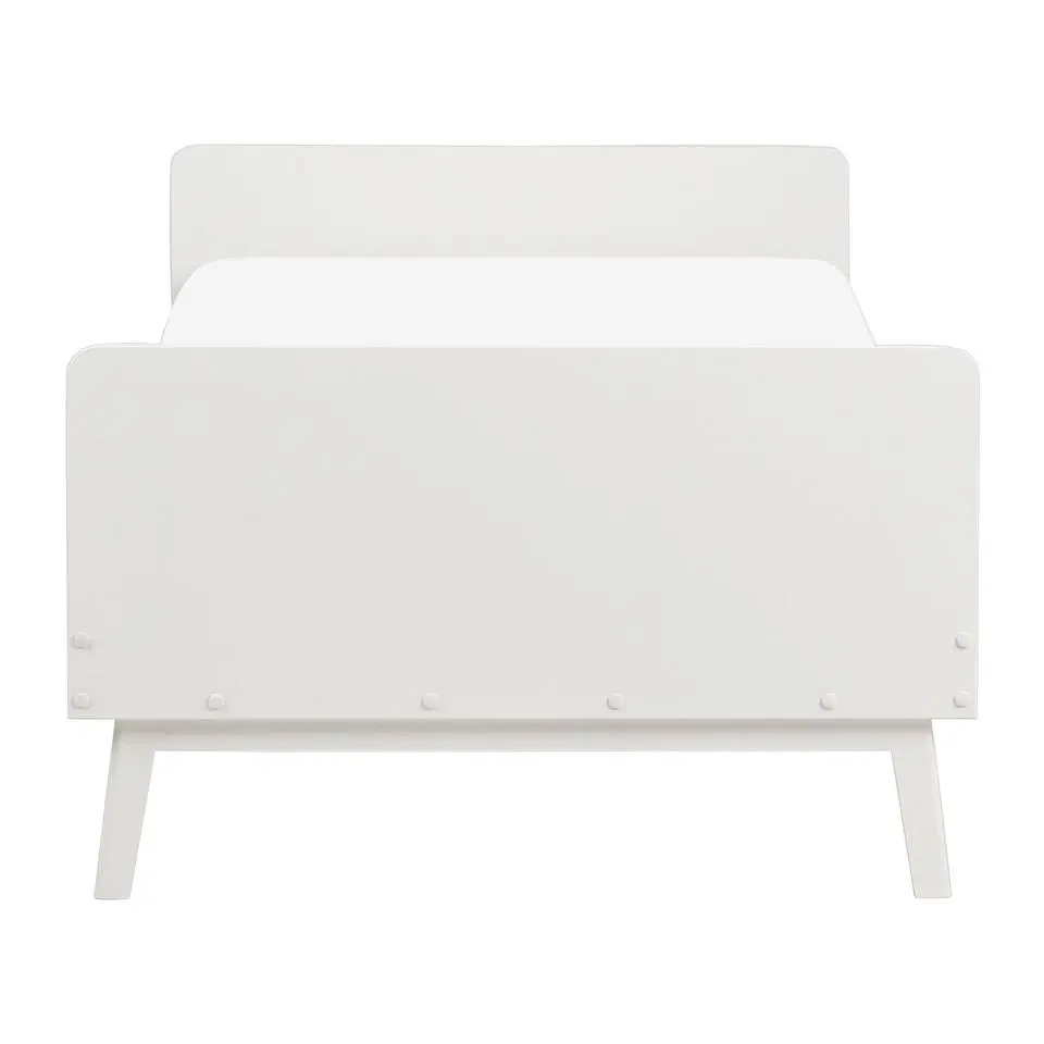 BONNAC - Eenpersoonsbed - Wit - 90 x 200 cm - Dennenhout