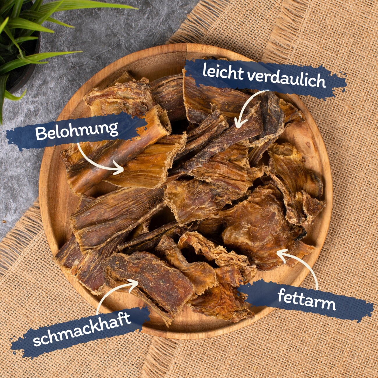 Lyra Pet Dörrfleisch Chips 4 - 10 cm 1 kg
