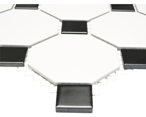 Keramisch mozaïek Octa G 948 30x30 cm zwart/wit