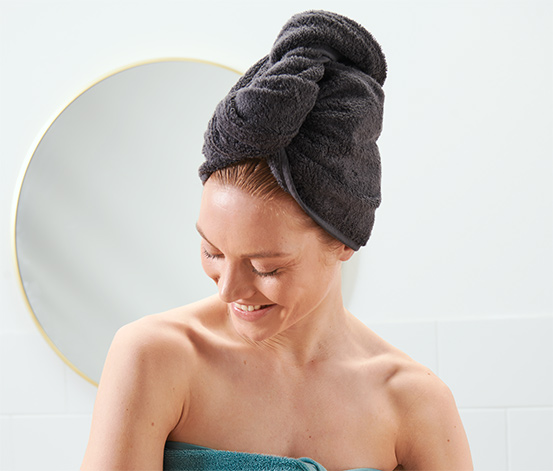 Turban-Handtuch, anthrazit