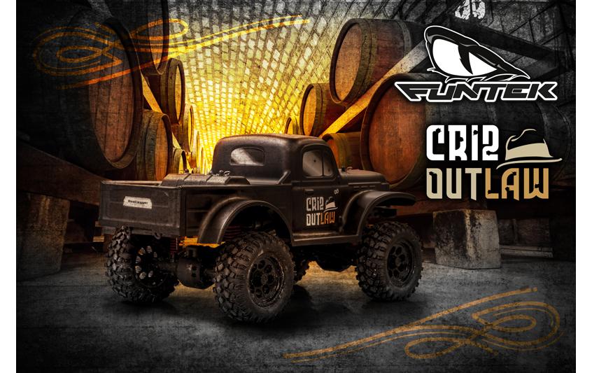 Scale Crawler CR12 Outlaw Schwarz, RTR, 1:12<br>4x4 Rock Crawler Pick-up
