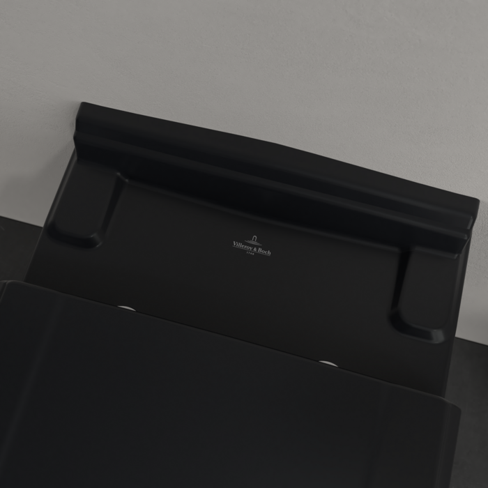 Villeroy & Boch Memento 2.0 randloos toilet CeramicPlus zwart mat