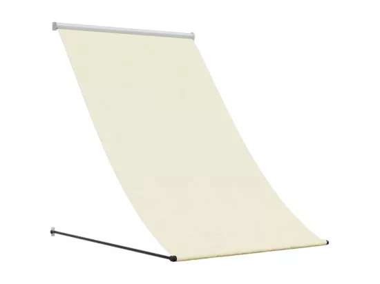 Auvent rétractable crème 150x150 m tissu et acier