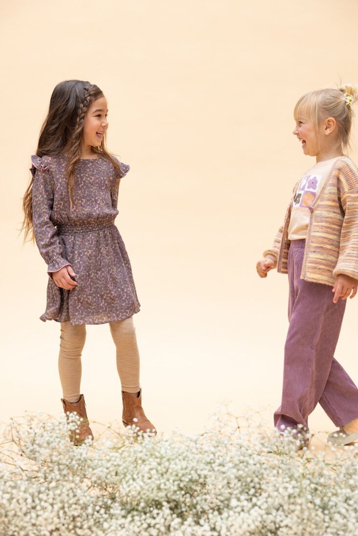 LOOXS Little lila looxs little mini jurk 2401-7801