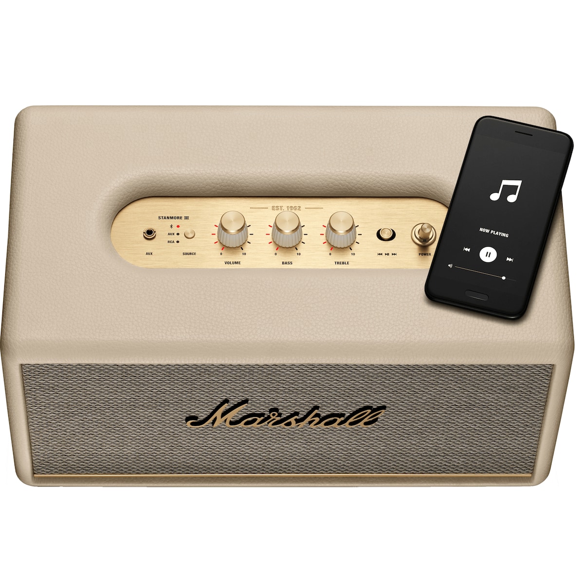 Marshall Stanmore III Bluetooth høyttaler (krem)