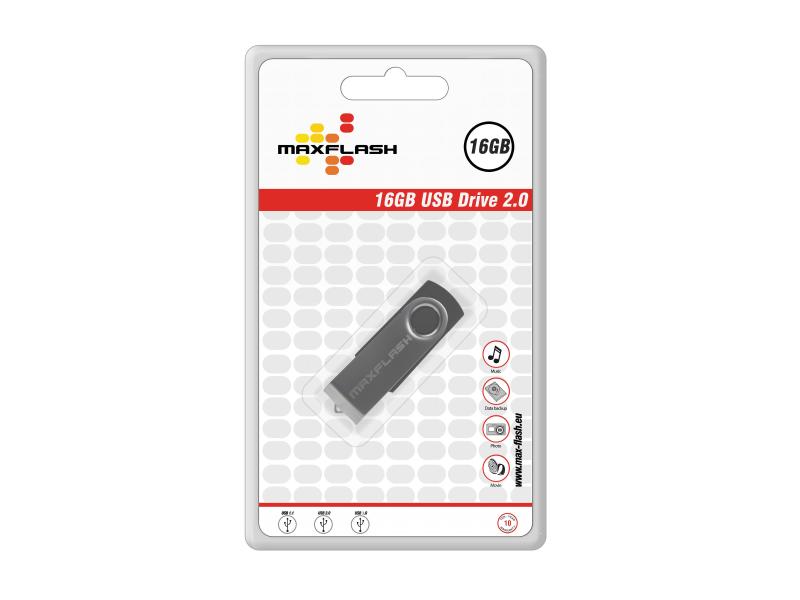 MaxFlash USB-Stick USB Stick Standard USB2.0 16 GB USB-Stick mit 16 GB Speicherkapazität und 8 MB/s Lesegeschwindigkeit