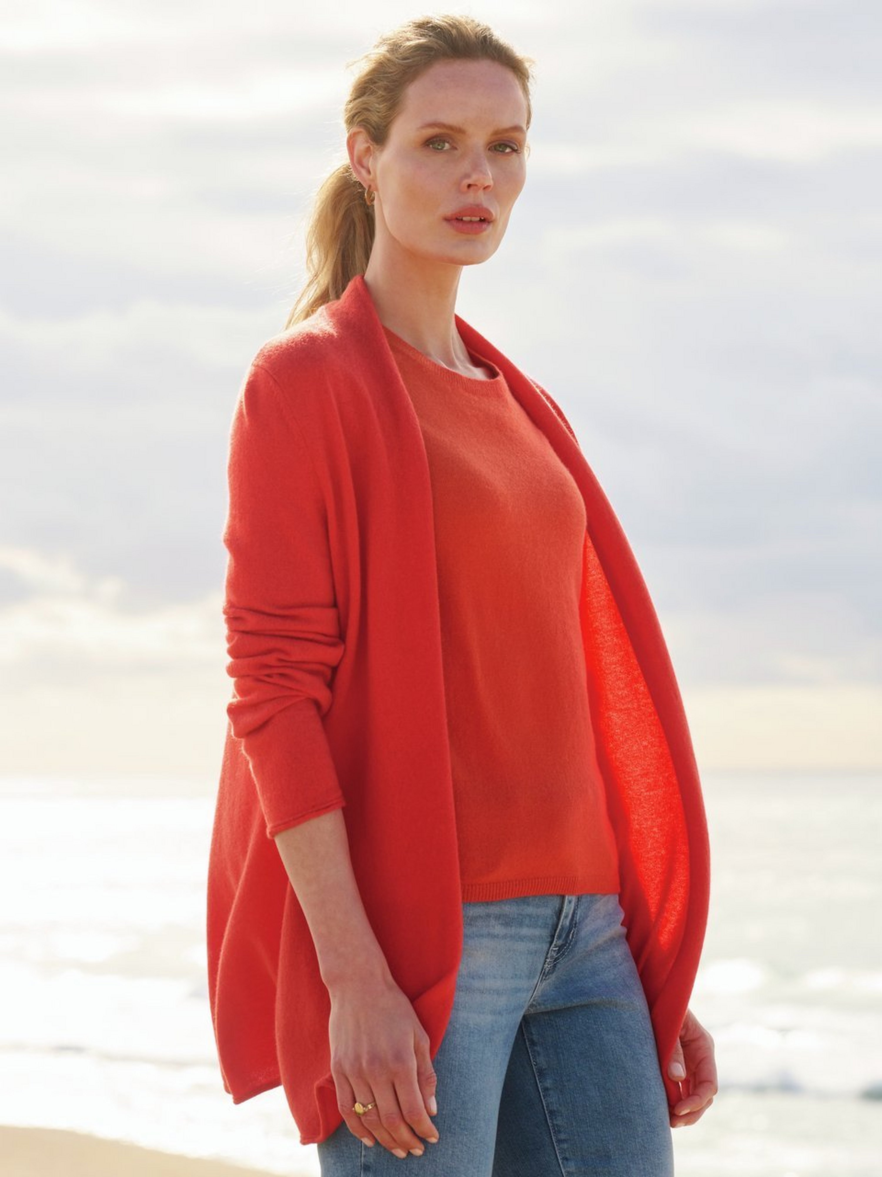 Strickjacke aus Schurwolle und Kaschmir