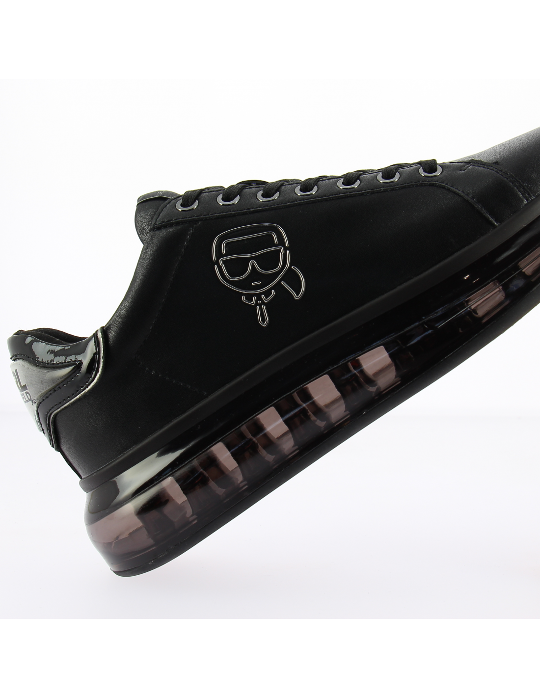karl lagerfeld Baskets compensées homme kapri kushion karl plexikonic lo cuir noir