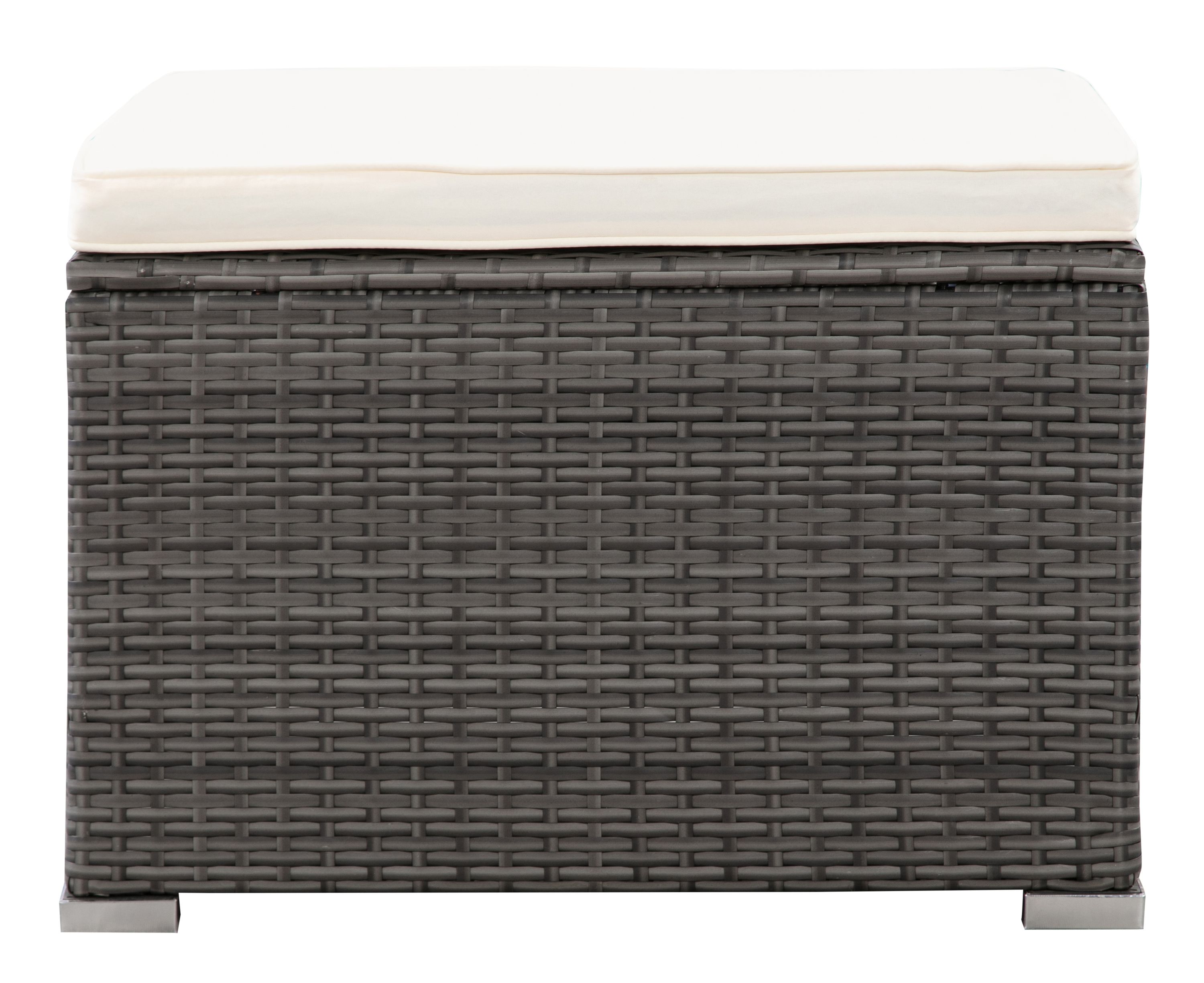 Rattanlounge SALERNO grau/beige