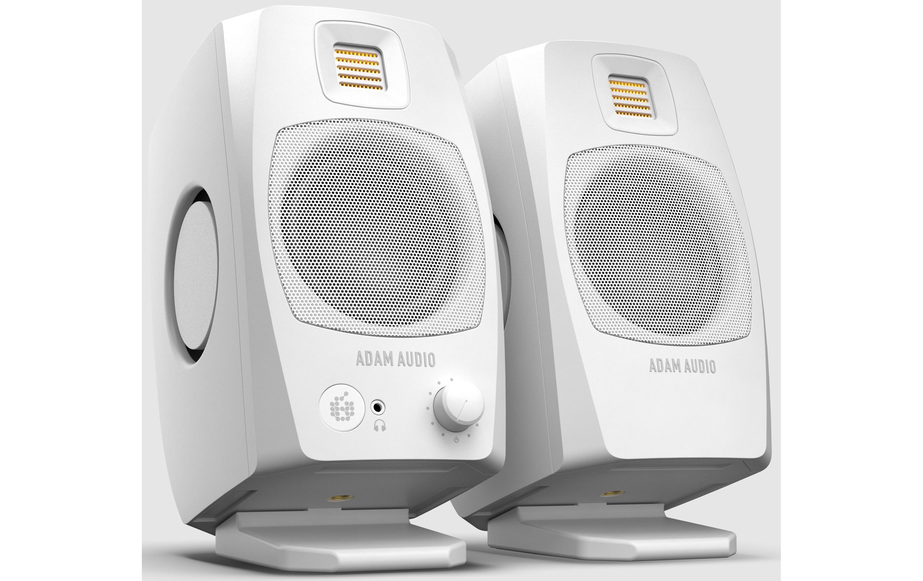 Studiomonitore D3V Weiss<br>Aktives 2-Weg Desktop Monitor System