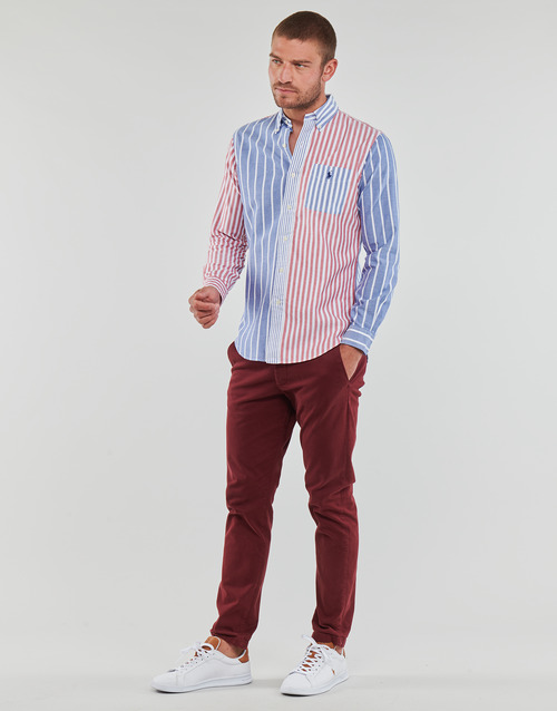 Polo Ralph Lauren - CHEMISE COUPE DROITE EN OXFORD Azul / Rojo / Blanco
