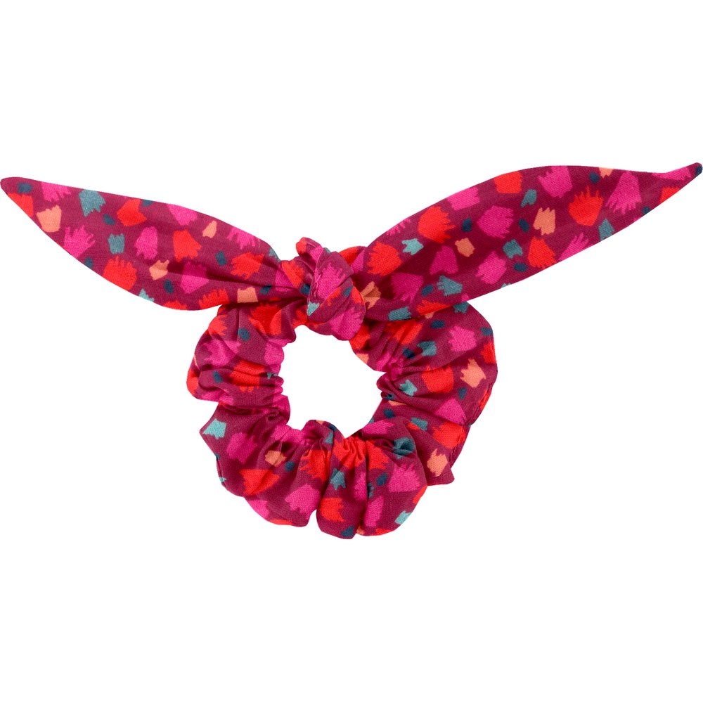 Chouchou Nœud Pompons Cerise