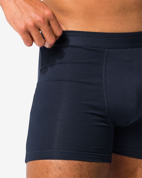 2 boxers homme modèle long real lasting bleu foncé