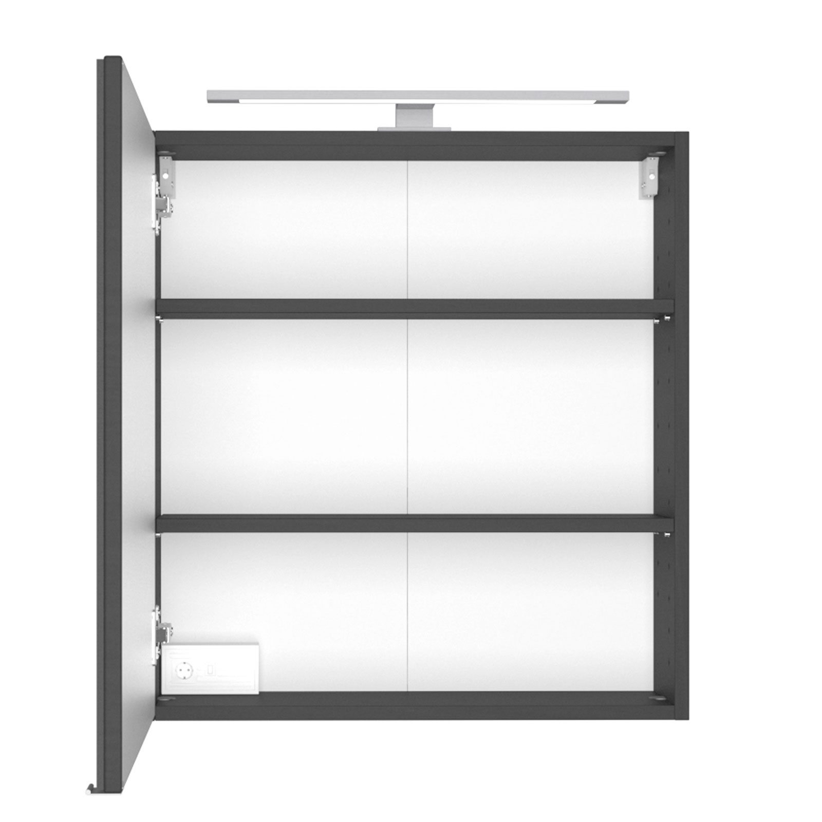 2-teiliges Badmöbel-SetDAVOS - grau - 60 cm