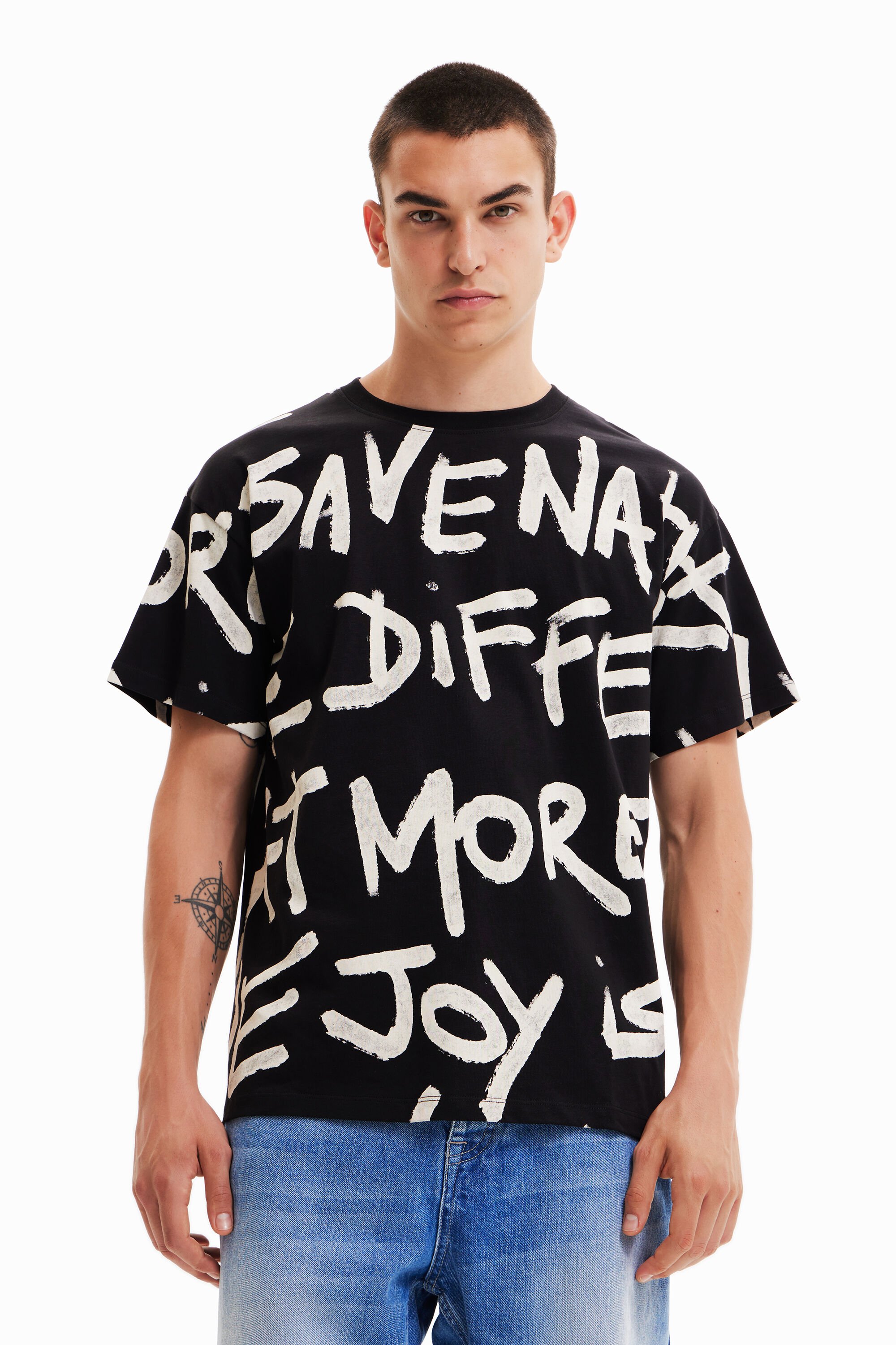 T-shirt oversize mots