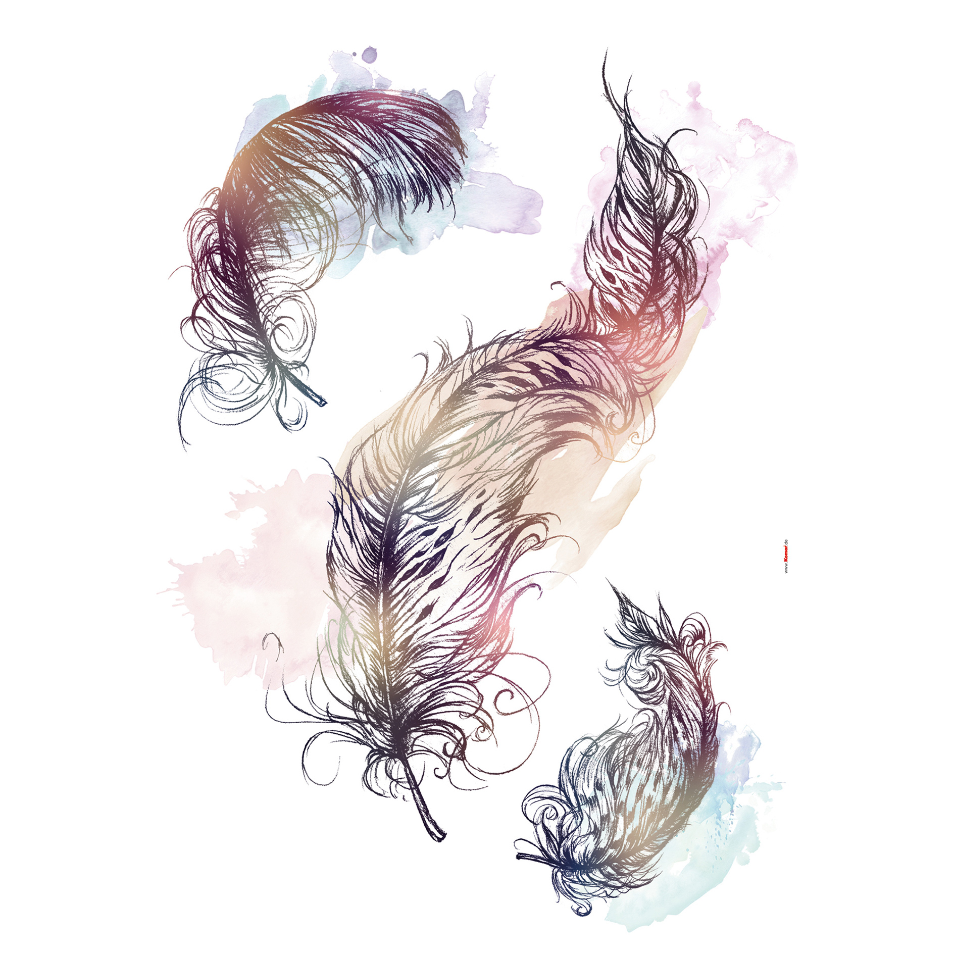 Wandtattoo INSPIRATION - bunt - 50x70 cm
