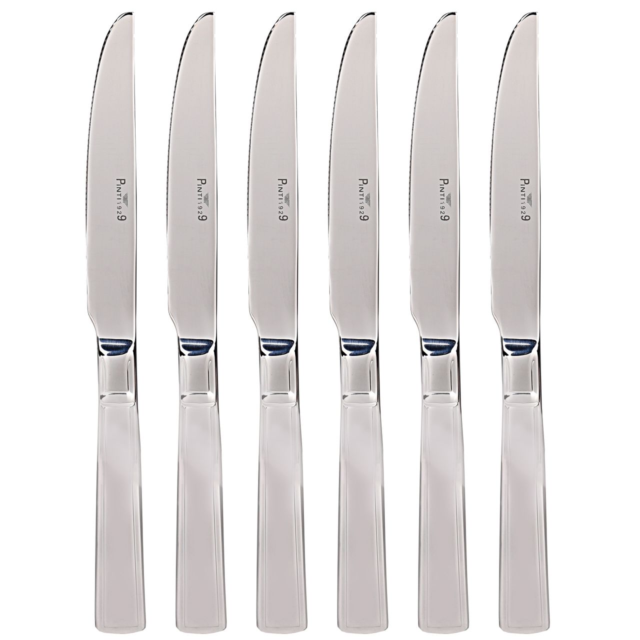 PINTINOX Steakmesser geschmiedet Wellenschliff Edelstahl 18/10 Leonardo 6 tlg.